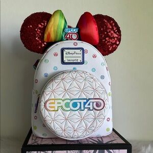 Loungefly Epcot 40th Anniversary Backpack & Ears  - NWT